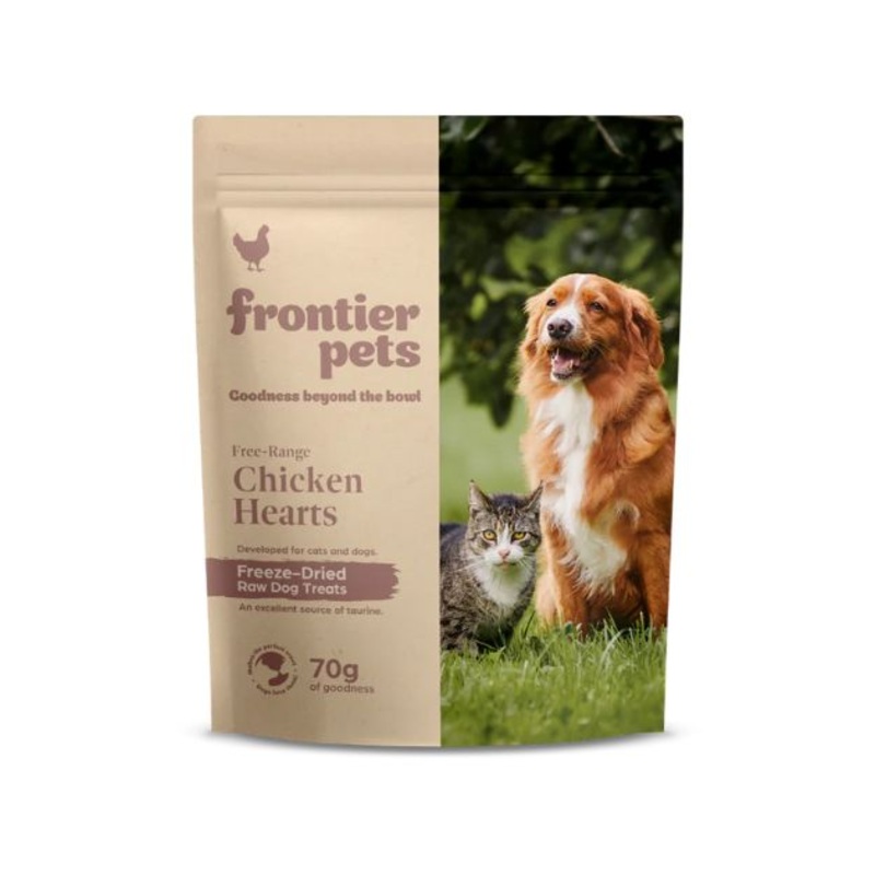 Frontier Pets Freeze Dried Raw Dog Treats (Chicken Hearts)
