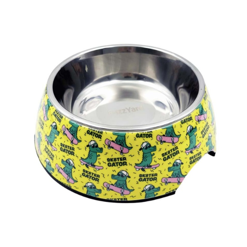FuzzYard Sk8ter Gator Dog Feeding Bowl