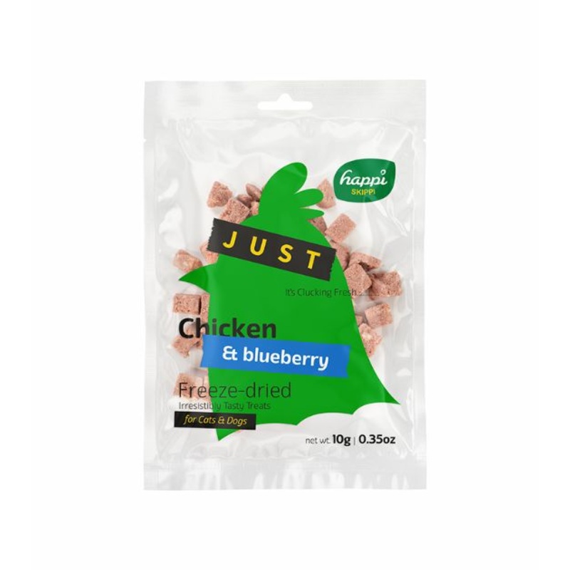 Happi Skippi (Happi Doggy) JUST Freeze Dried Cat & Dog Treats (Chicken & Blueberry)