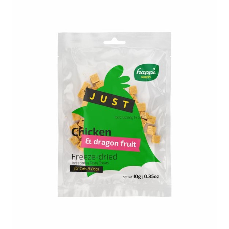 Happi Skippi (Happi Doggy) JUST Freeze Dried Cat & Dog Treats (Chicken & Dragon Fruit)