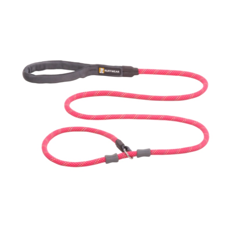 Ruffwear Just-a-Cinch Reflective Rope Slip Dog Leash (Fireweed Pink)