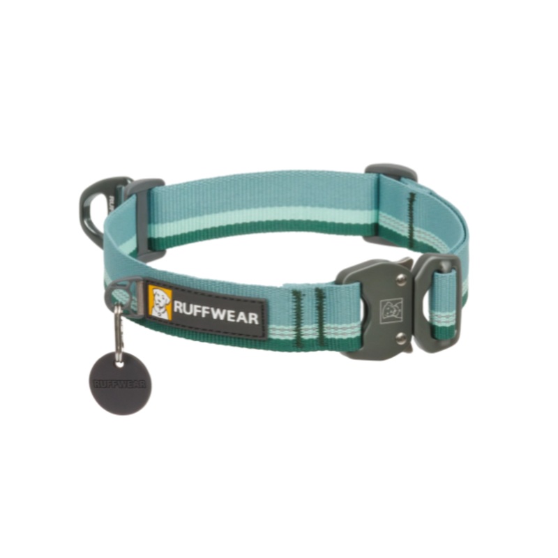 Ruffwear Top Rope Reflective Ballasted Dog Collar (River Rock Green)