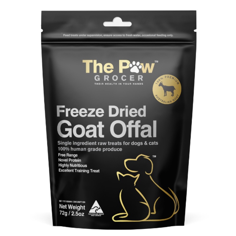 The Paw Grocer Freeze Dried Cat & Dog Treats (Goat Offal)