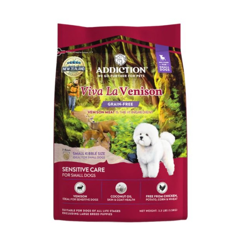 Addiction Dry Dog Food (Viva La Venison For Small Dogs)