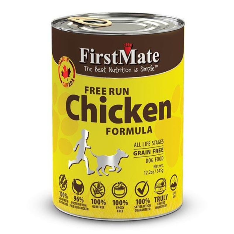 FirstMate Grain Free, Free Run Chicken Wet Dog Food