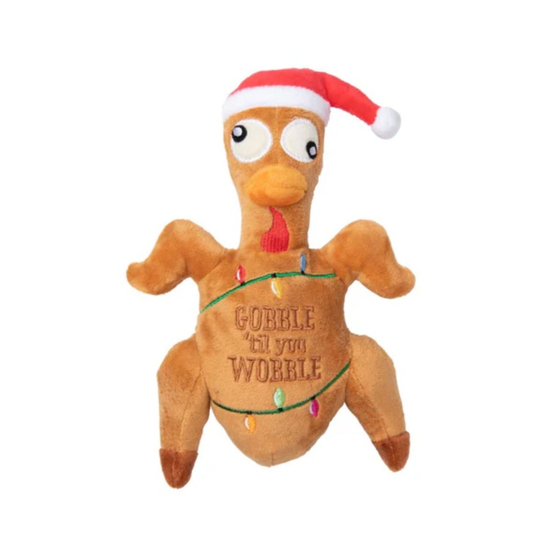 FuzzYard Christmas Dog Toy (Gobble Til You Wobble Turkey)