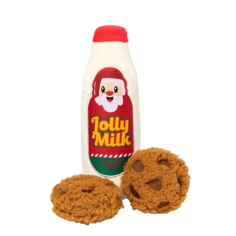 FuzzYard Christmas Dog Toy (Jolly Milk & Cookies 3pc)