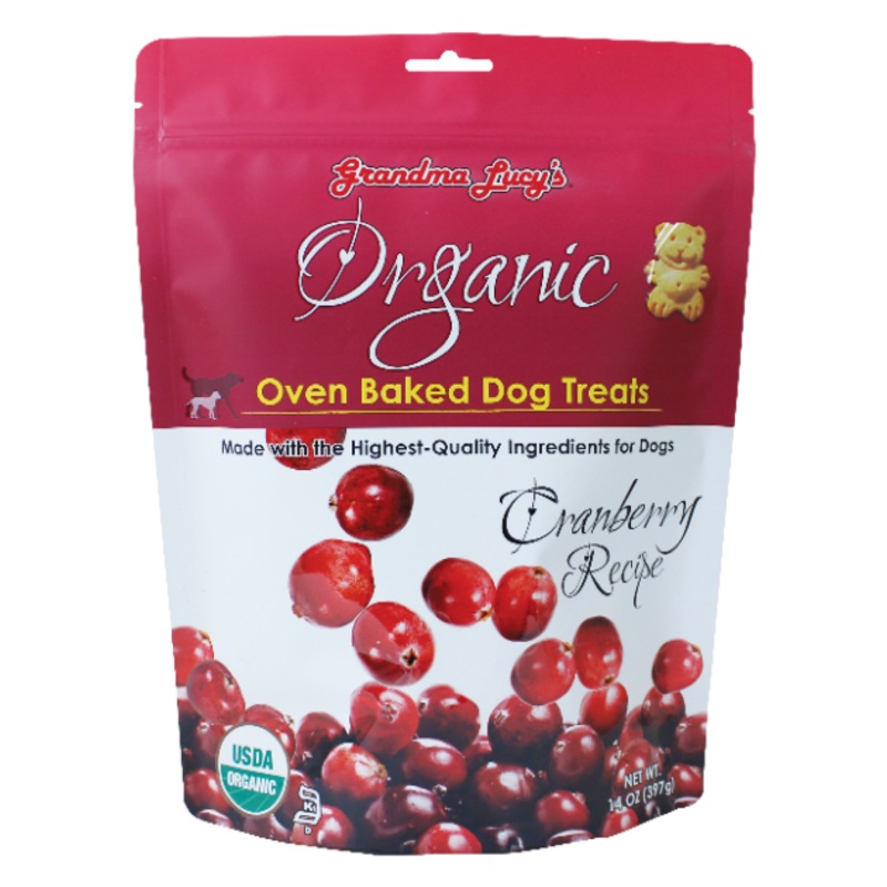 Grandma Lucys Organic Oven Baked Cranberry Dog Treats