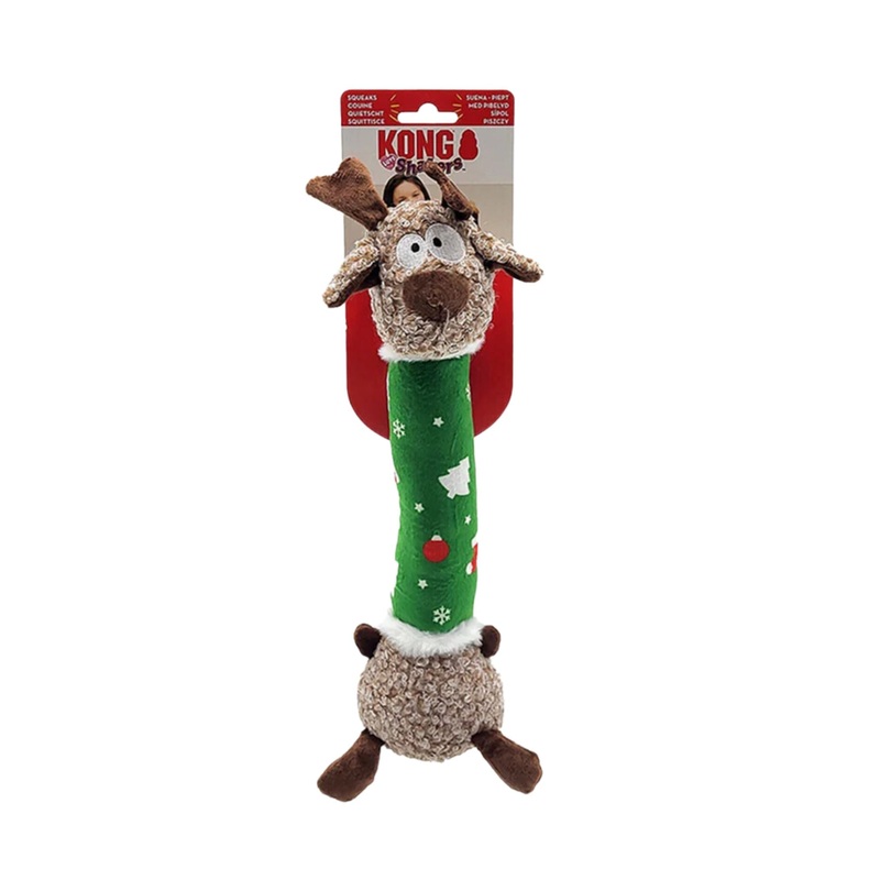 Kong Holiday Shakers Luvs Reindeer Squeaky Dog Toy