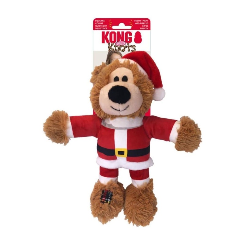Kong Holiday Wild Knots Bear Plush Dog Toy (Random Colour)
