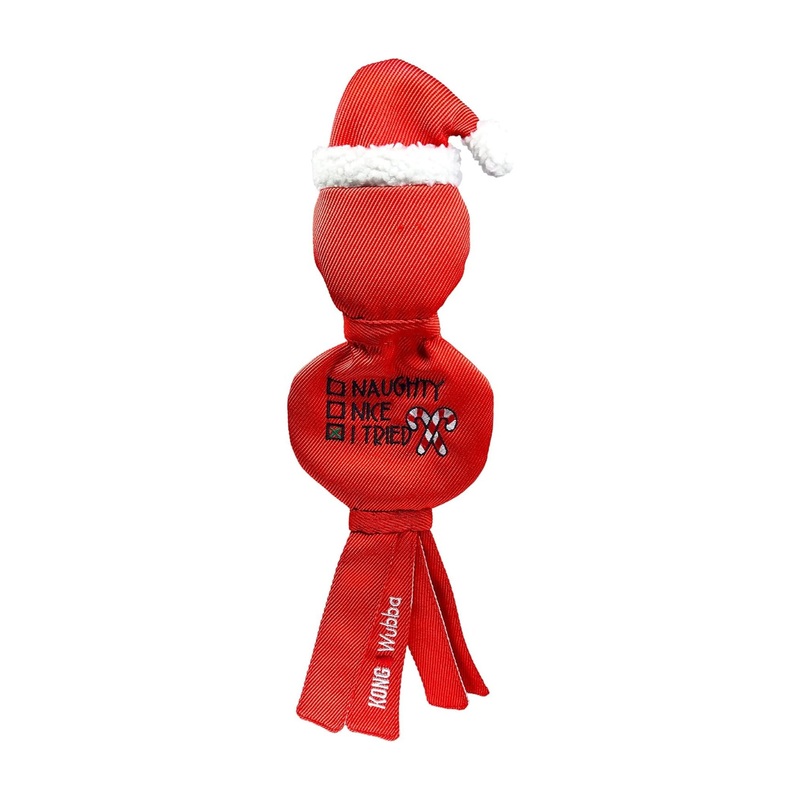 Kong Holiday Wubba Flatz Dog Toy (Random Colour)