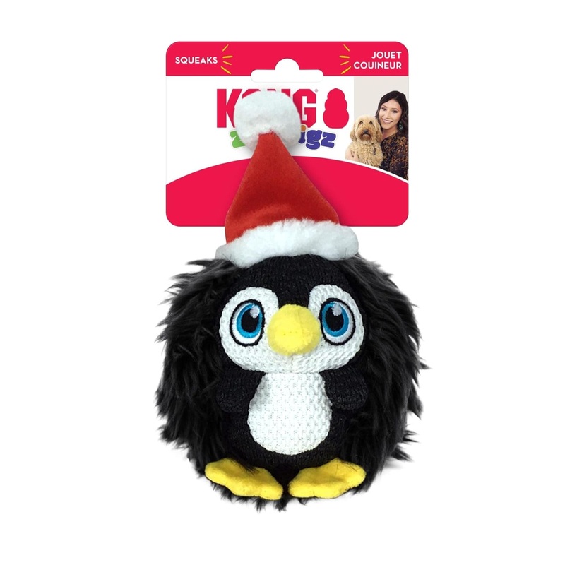 Kong Holiday Zigwigz Penguin Squeak Dog Toy