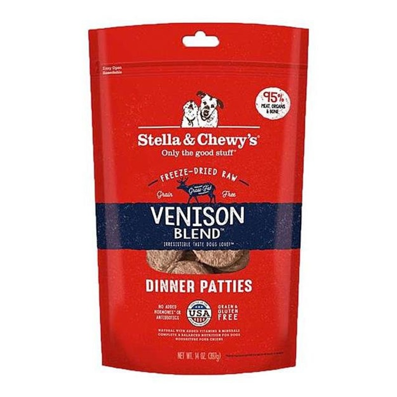 Stella & Chewys Freeze Dried Dinner Patties Dog Food (Venison Blend)