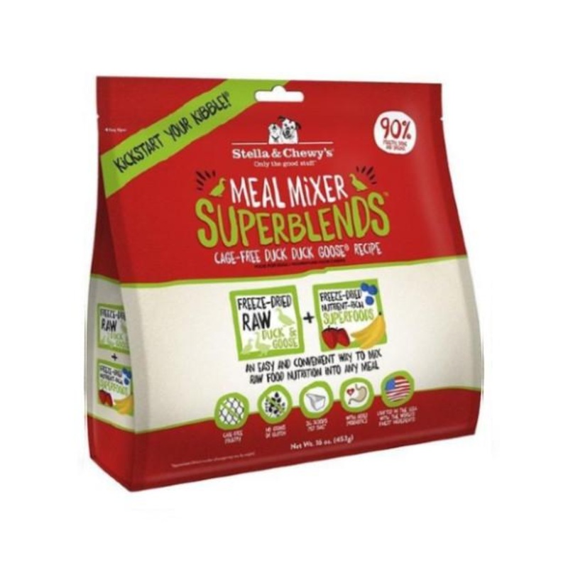 Stella & Chewys SuperBlends Meal Mixers - Cage-Free Duck Duck Goose Recipe Dog Food Mixer