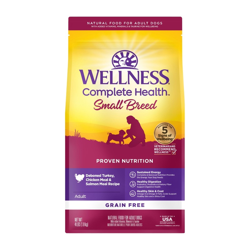 Wellness Complete Health Small Breed Grain Free Dry Dog Food (Deboned Turkey, Chicken Meal & Salmon Meal Recipe)