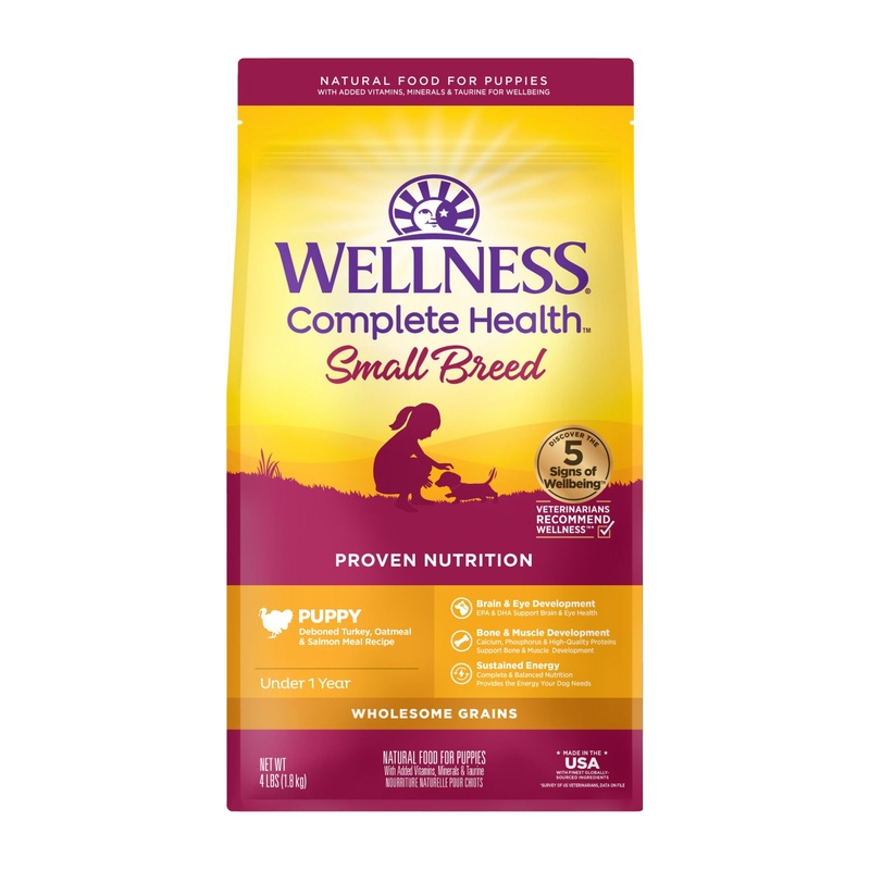 Wellness Complete Health Small Breed Puppy (Deboned Turkey, Oatmeal & Salmon Meal) Dog Food