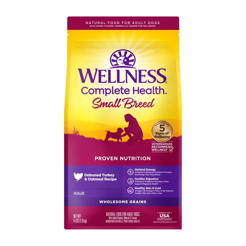 Wellness Complete Health Small Breed Wholesome Grains Adult Dry Dog Food (Deboned Turkey & Oatmeal Recipe)