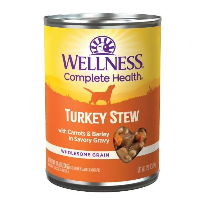 Wellness Complete Health Turkey Stew with Carrots & Barley in Savory Gravy Wet Dog Food