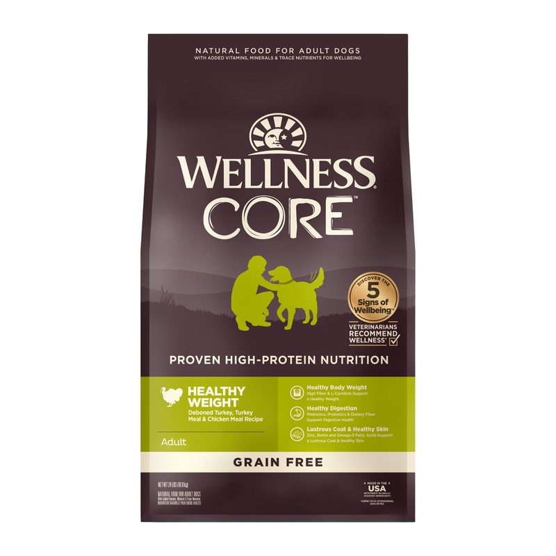 Wellness CORE Grain Free Healthy Weight (Reduced Fat) Dry Dog Food (Deboned Turkey, Turkey Meal & Chicken Meal Recipe)