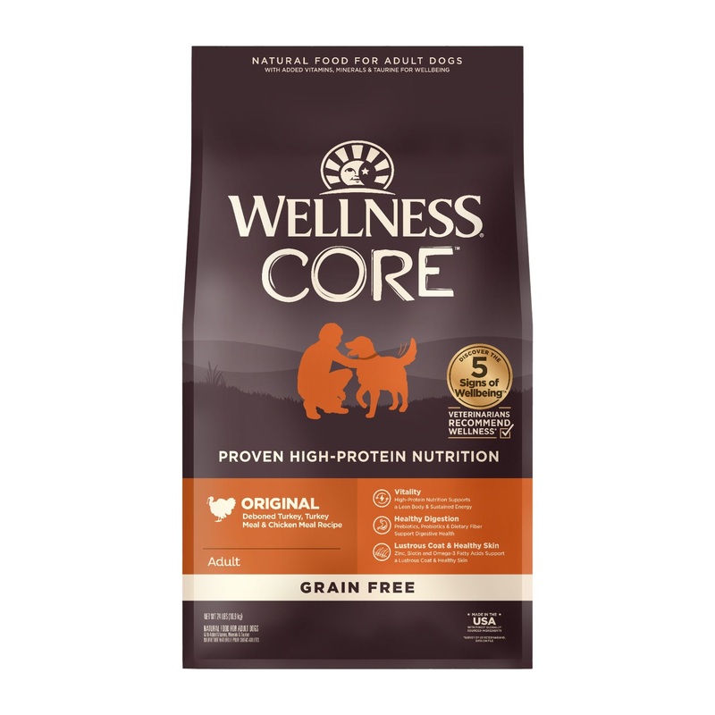 Wellness CORE Grain Free Original Dry Dog Food (Deboned Turkey, Turkey Meal & Chicken Meal Recipe)