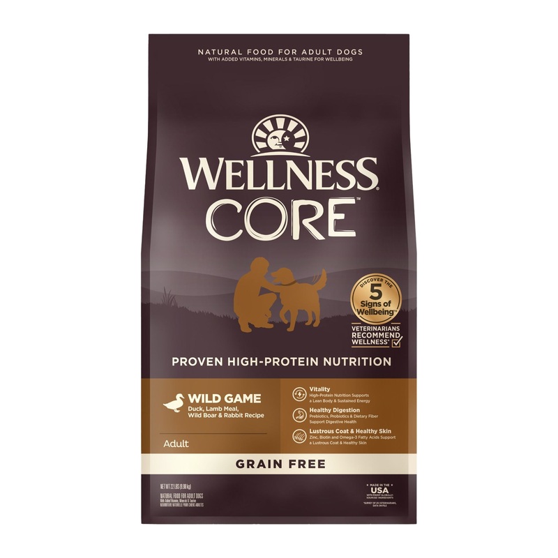 Wellness CORE Grain Free Wild Game Dry Dog Food (Duck, Lamb Meal, Wild Boar & Rabbit Recipe)