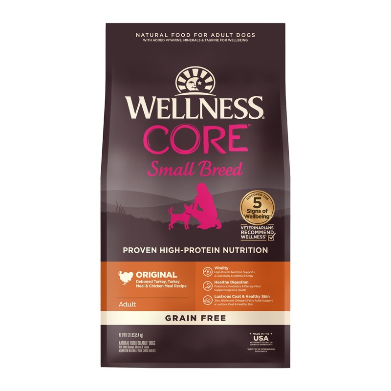 Wellness CORE Small Breed Grain Free Original Dry Dog Food (Deboned Turkey, Turkey Meal & Chicken Meal Recipe)