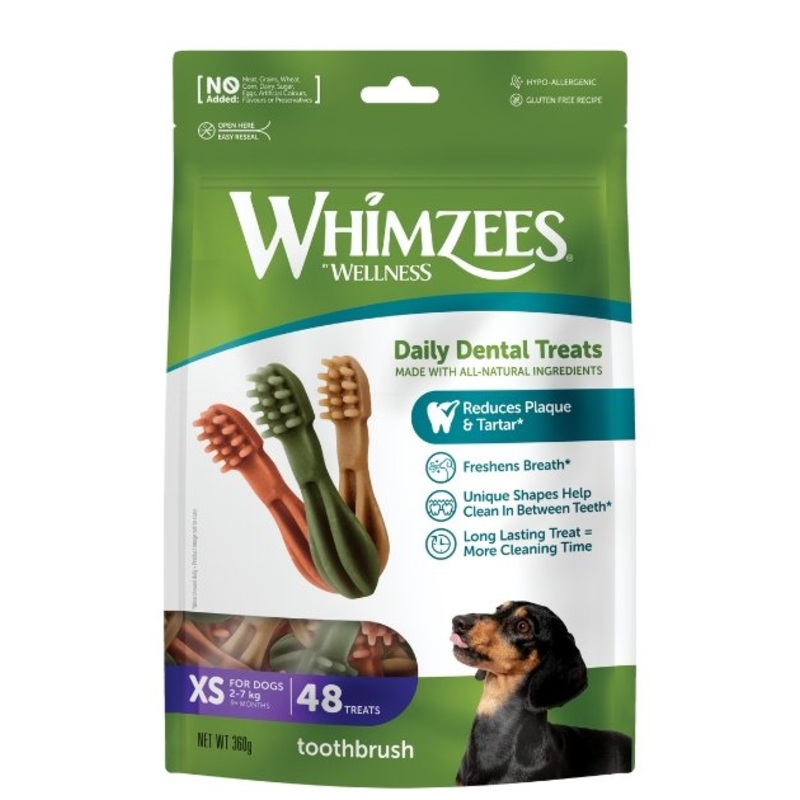 Whimzees Natural Toothbrush Dental Dog Chews