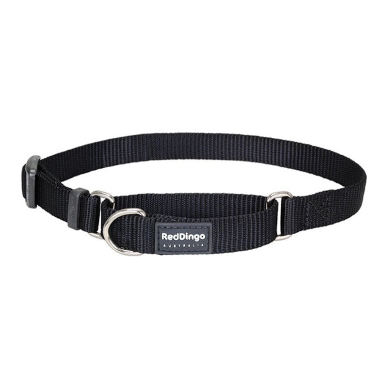 Red Dingo Martingale Choke Prevention Dog Collar (Black)