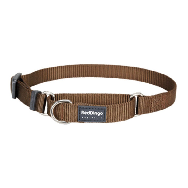 Red Dingo Martingale Choke Prevention Dog Collar (Brown)