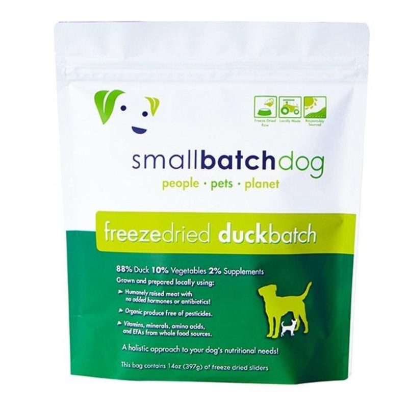 Small Batch Freeze Dried Duck Sliders Dog Food