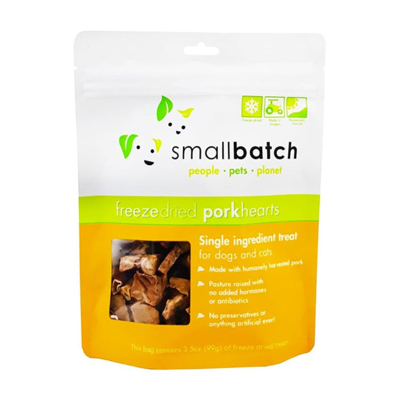Small Batch Freeze Dried Pork Hearts Cat & Dog Treats