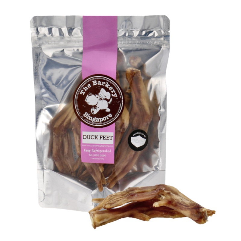 The Barkery Dehydrated Probiotic Duck Feet Dog Treats