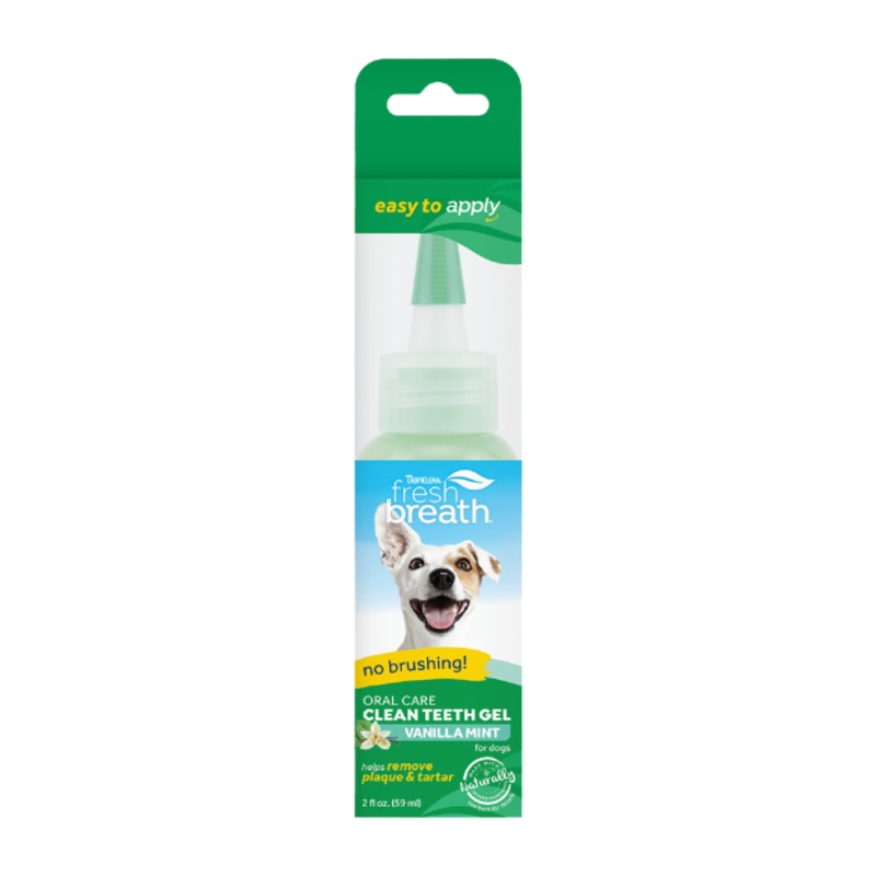 TropiClean Fresh Breath No Brushing Oral Care Clean Teeth Gel for Dogs (Vanilla Mint)
