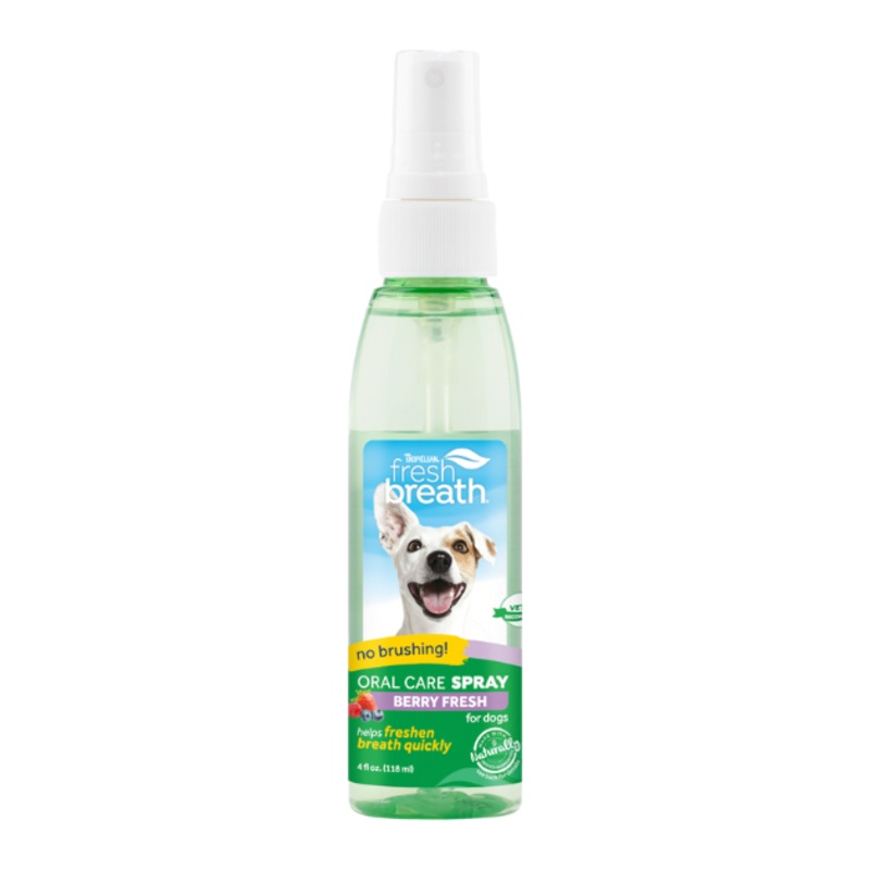 Tropiclean Fresh Breath No Brushing Oral Care Spray for Dogs (Berry Fresh)