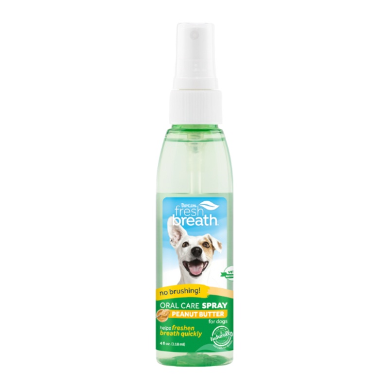 Tropiclean Fresh Breath No Brushing Oral Care Spray for Dogs (Peanut Butter)
