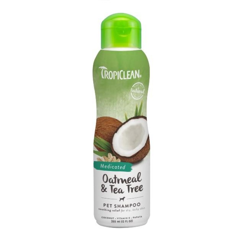 TropiClean Oatmeal & Tea Tree Medicated Cat & Dog Shampoo