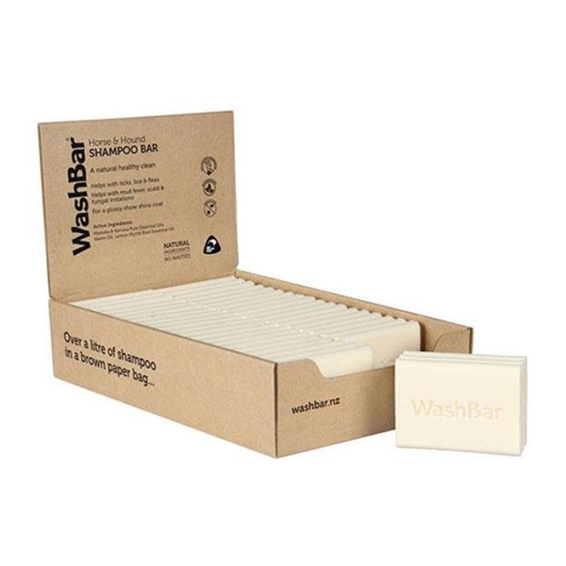 WashBar Natural Horse & Hound Shampoo Bar for Dogs & Cats (Skin Infection Relief, Flea & Tick Prevention)