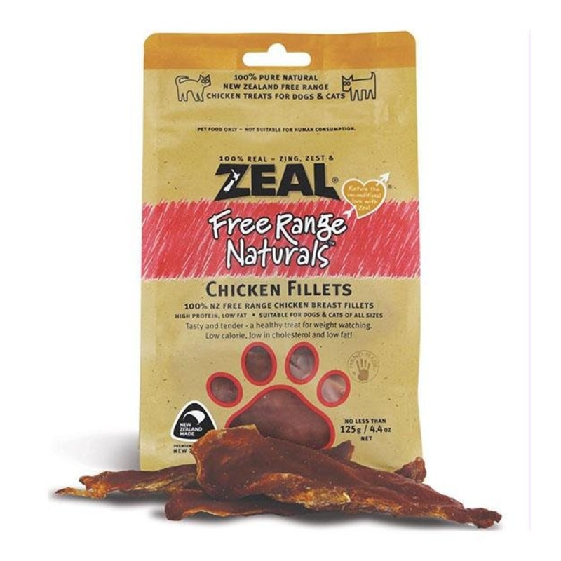 Zeal Free Range Air Dried Cat and Dog Treats (Chicken Fillets)