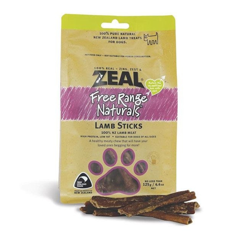 Zeal Free Range Air Dried Dog Treats (Lamb Sticks)