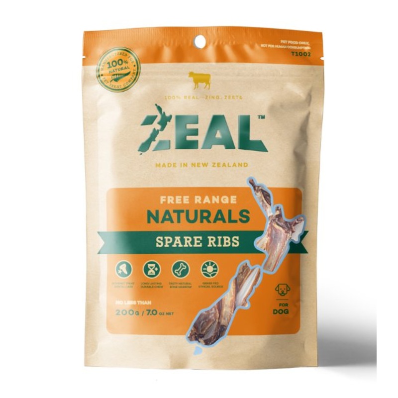 Zeal Free Range Air Dried Dog Treats (Veal Spare Ribs)