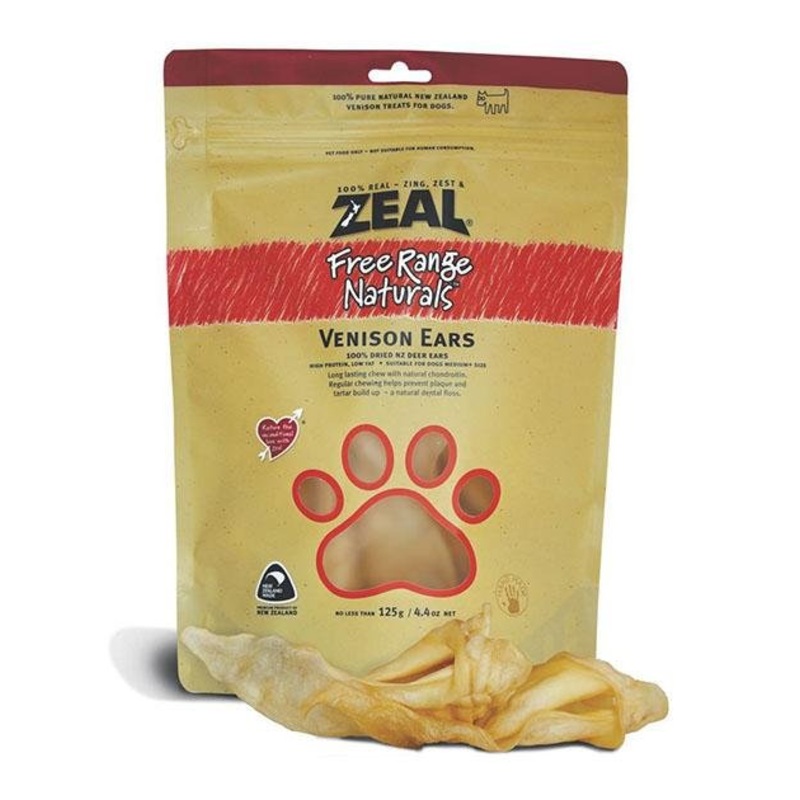 Zeal Free Range Air Dried Dog Treats (Venison Ears)