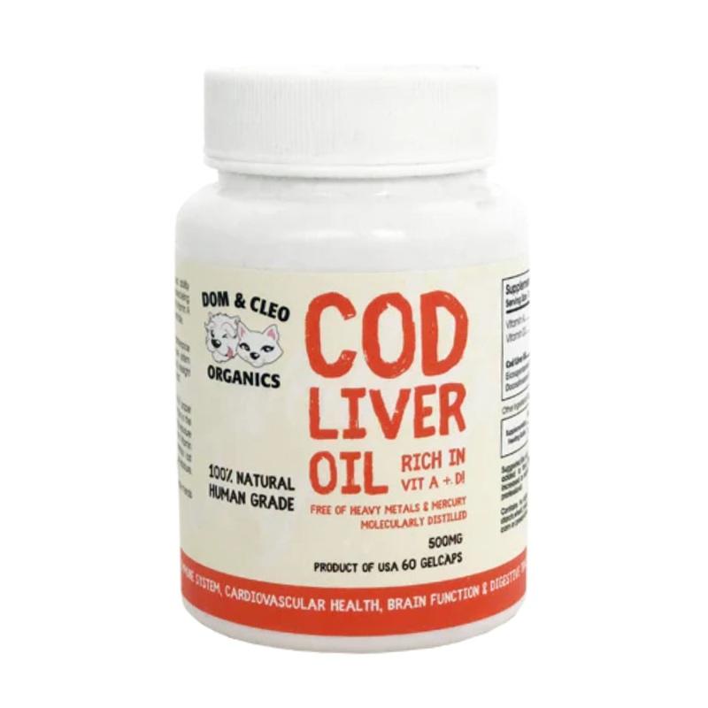 Dom & Cleo Cod Liver Oil Supplements For Dogs & Cats