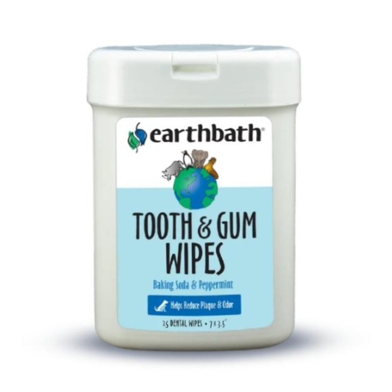Earthbath Tooth & Gum Wipes for Dogs and Cats