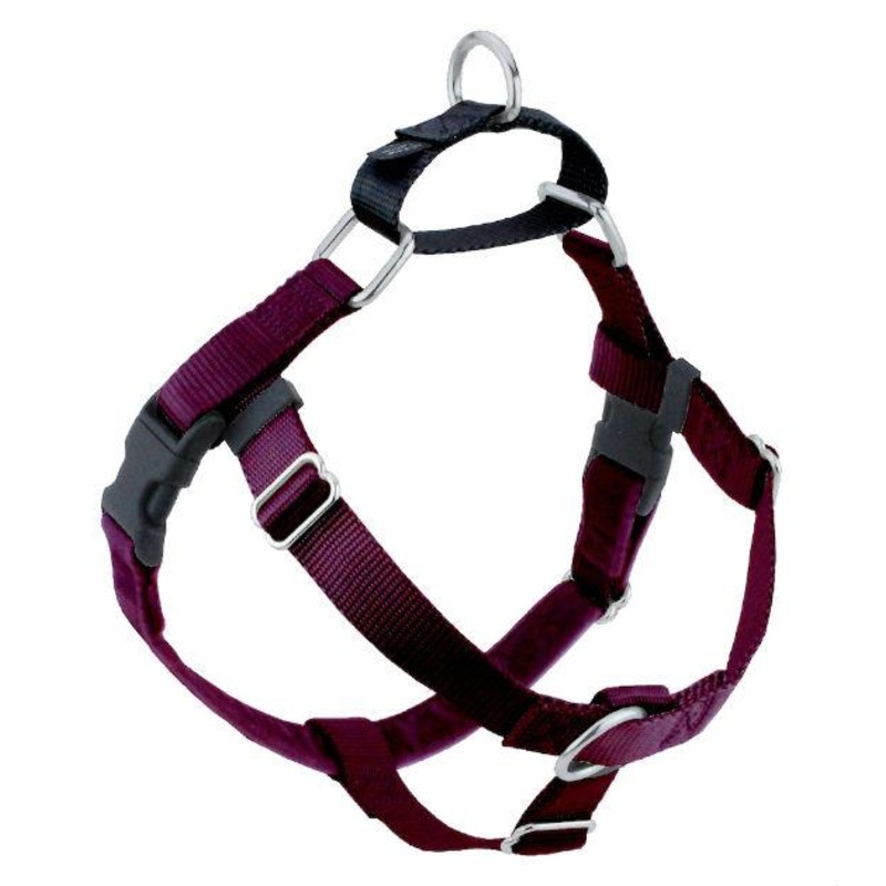 Freedom No-Pull Harness & Leash (Burgundy/Black) For Dogs