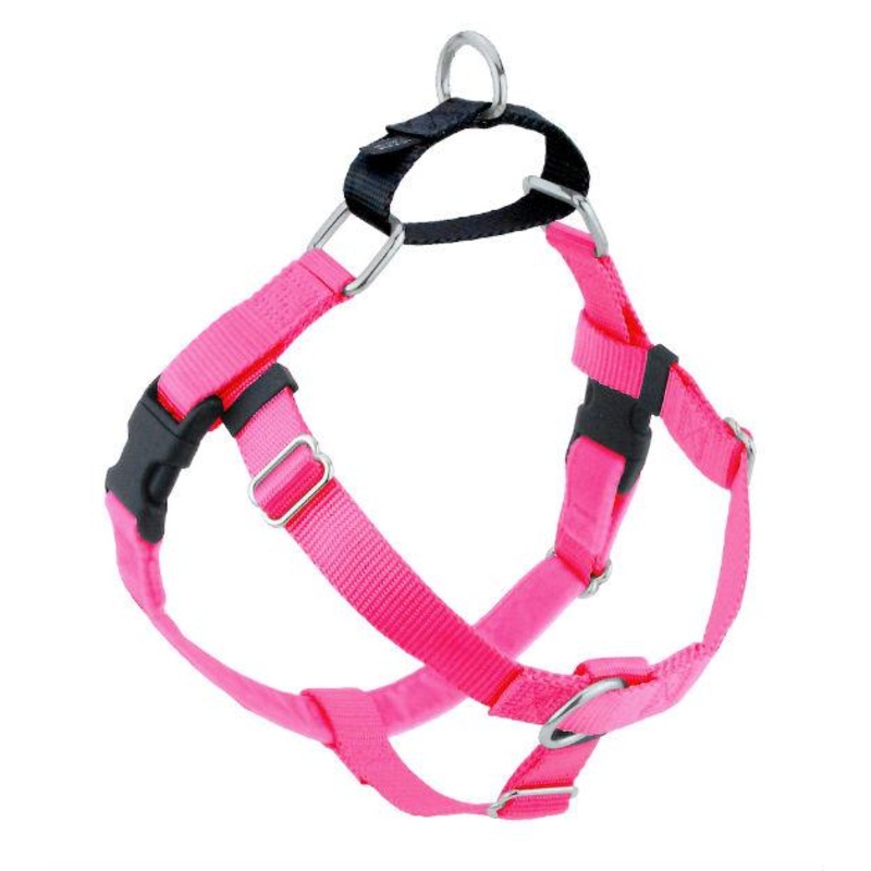 Freedom No-Pull Harness & Leash (Hot Pink/Black) For Dogs