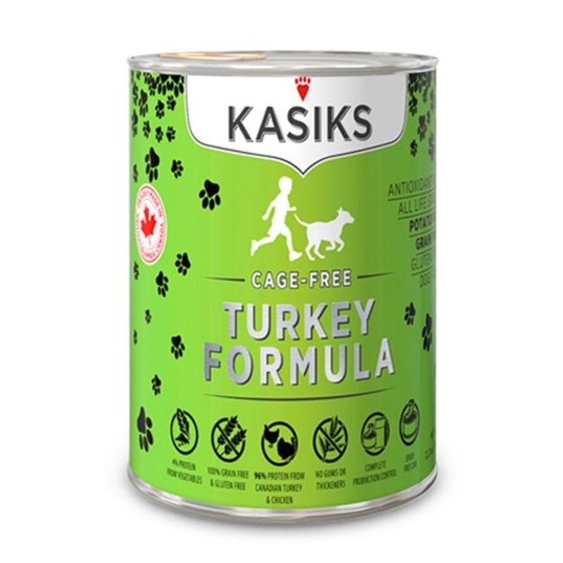 Kasiks Grain Free, Cage Free Turkey Wet Dog Food