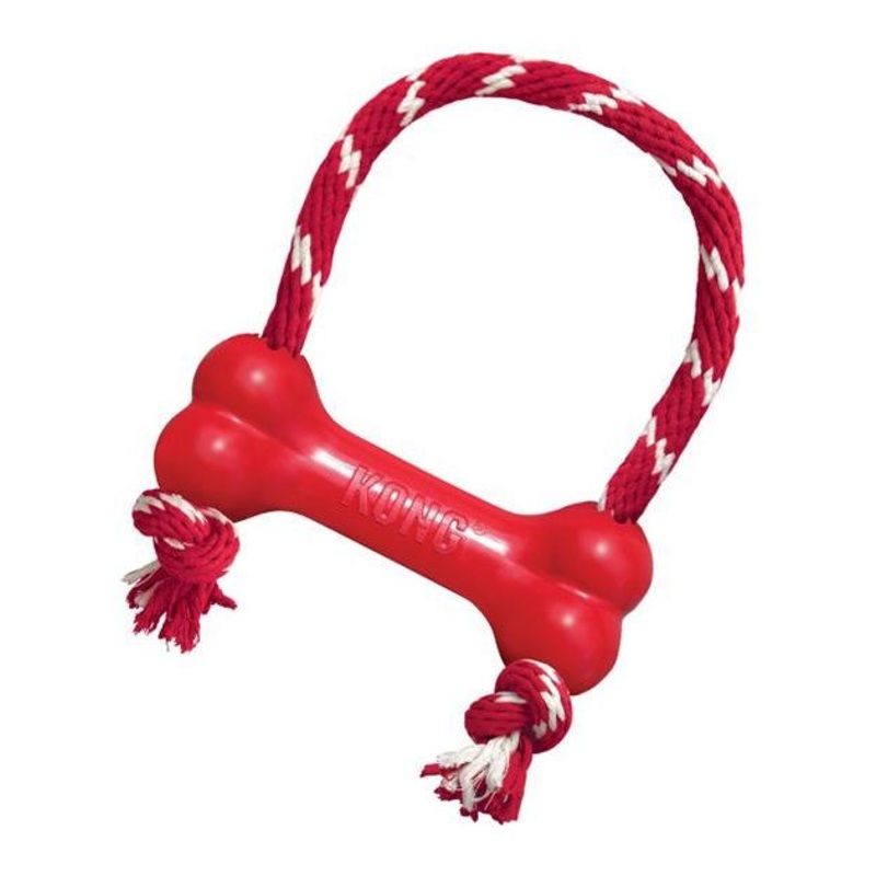 Kong Classic Goodie Bone with Rope Dog Toy