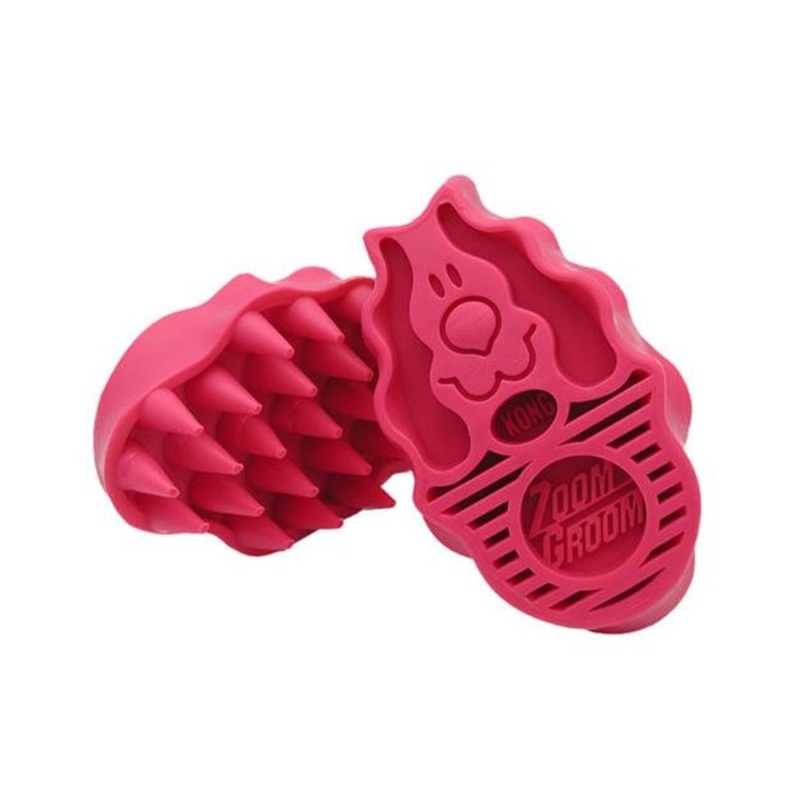 Kong ZoomGroom Dog Brush (Raspberry)