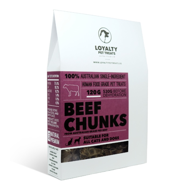 Loyalty Pets Beef Chunks Dried Dog Treats