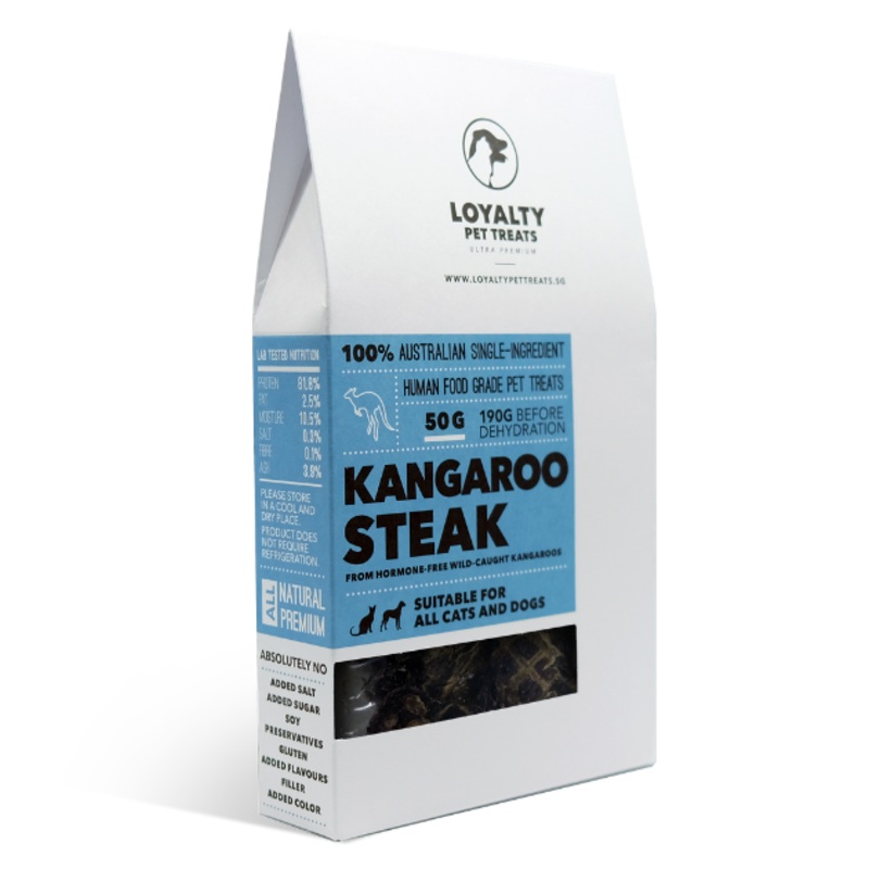 Loyalty Pets Kangaroo Steak Dried Dog Treats